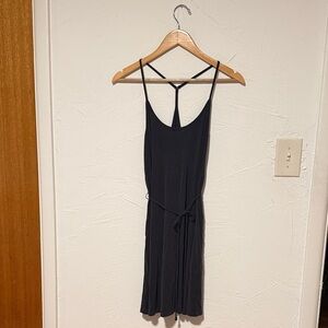 Chic Charcoal Backless Dress - A&F S